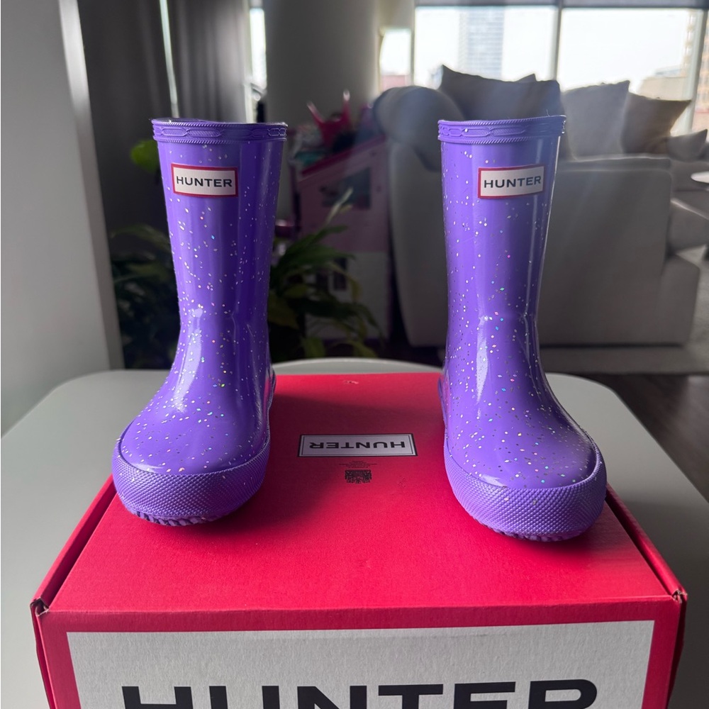 Hunter Lavender Speckled Boots